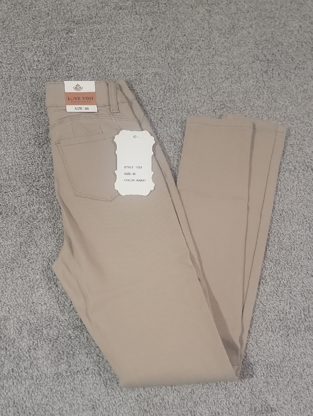 Beige Khaki Slim Pants - LOVE YOU Sz 00
